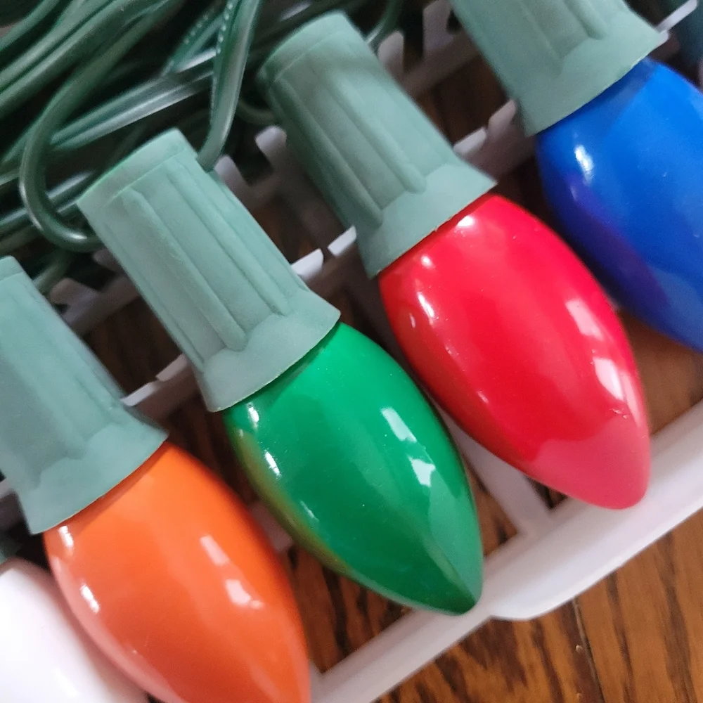 Vintage Outdoor Multi Big Bulb Lights - Great Retro Look ~ NOS in Original Box